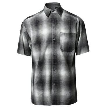 Guytalk Men's Regular-Fit Short-Sleeve Plaid Western Flannel Shirt